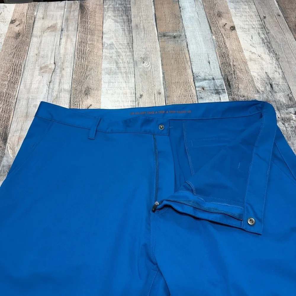 Rhone Commuter Pants Mens 40x27 Blue Performance Stretch Golf Chino 5 Pocket